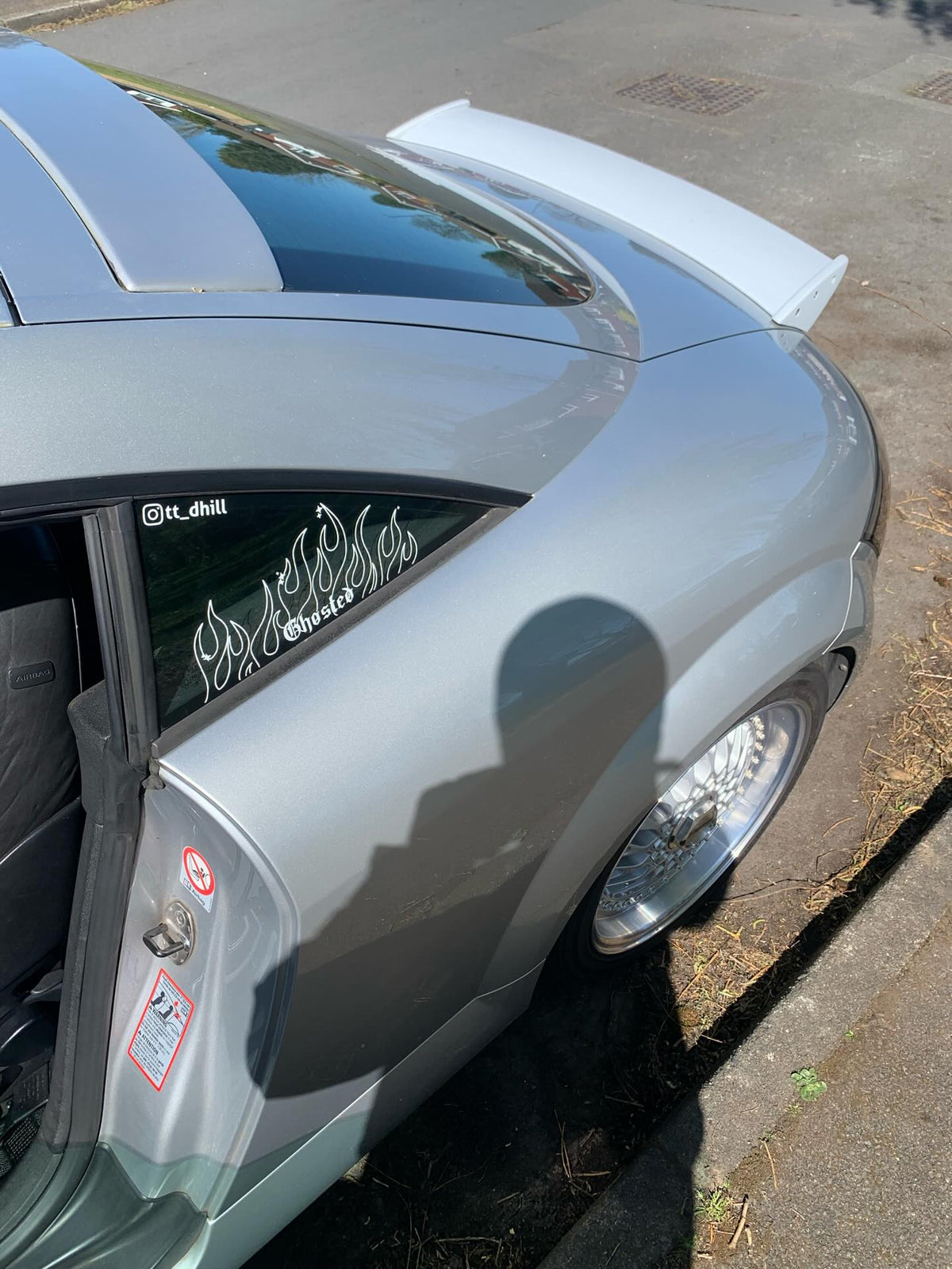 Ghosted Flame Window Sticker