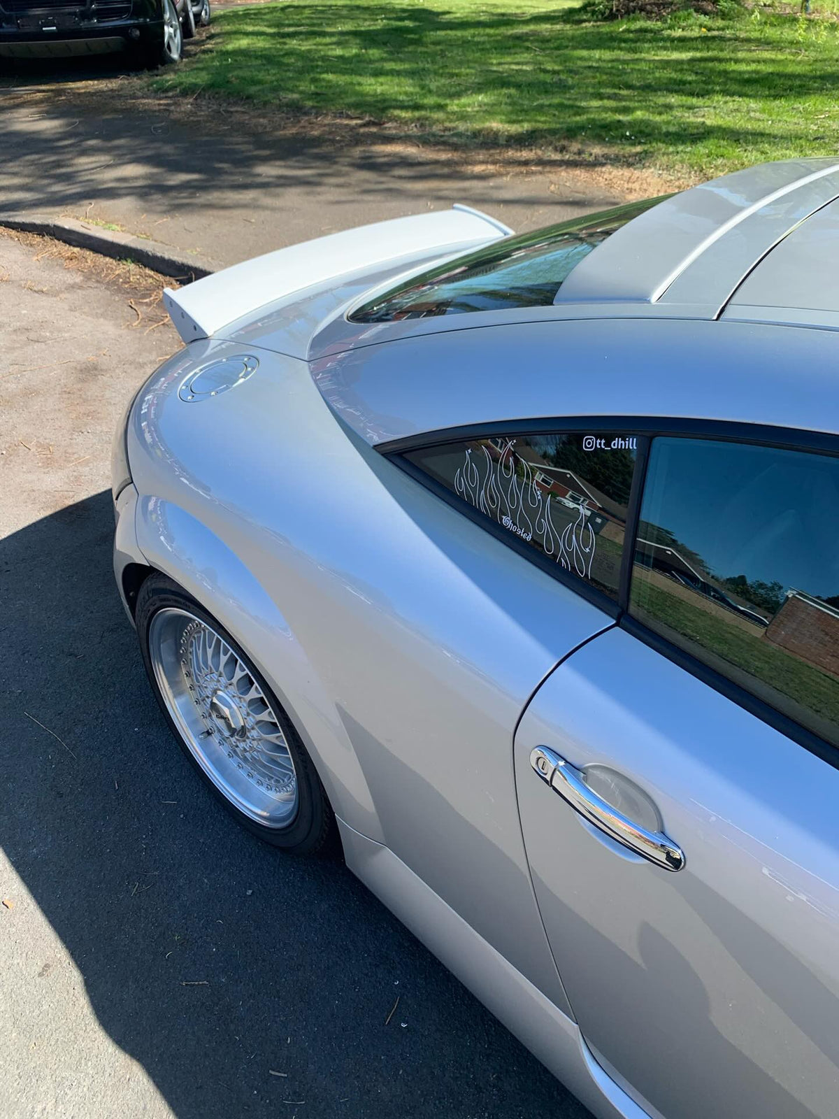 Ghosted Flame Window Sticker