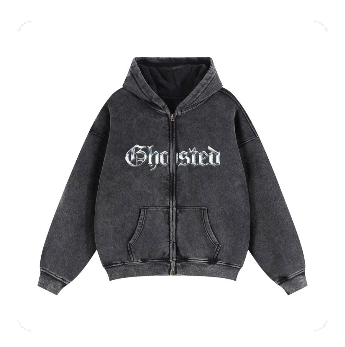Washed Ghosted Zip Up