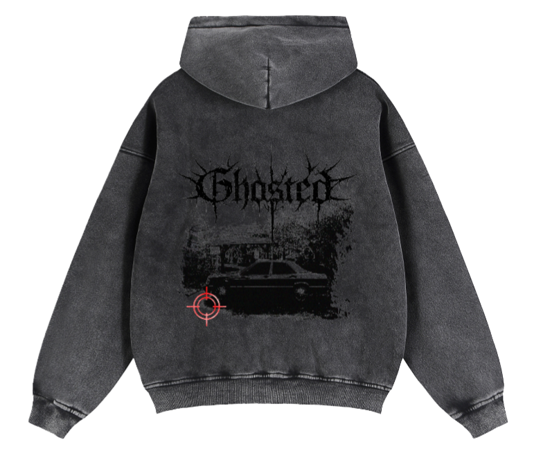 190E Dissolved Print Zip-Through Hoodie